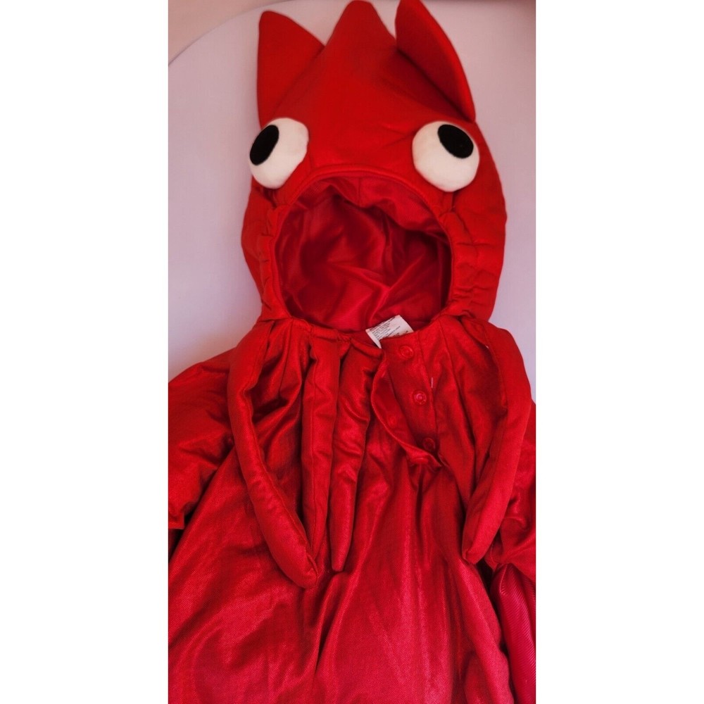 Baby One-Piece Plush Squid Hooded Pullover Halloween Costume - 0-6 Months